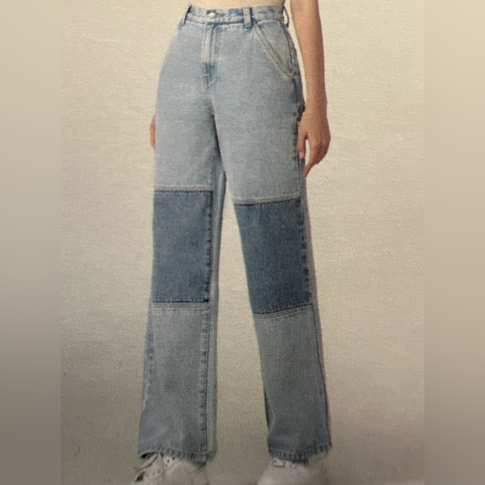 🆕Simple Society Color Block Baggy Jeans